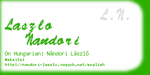 laszlo nandori business card